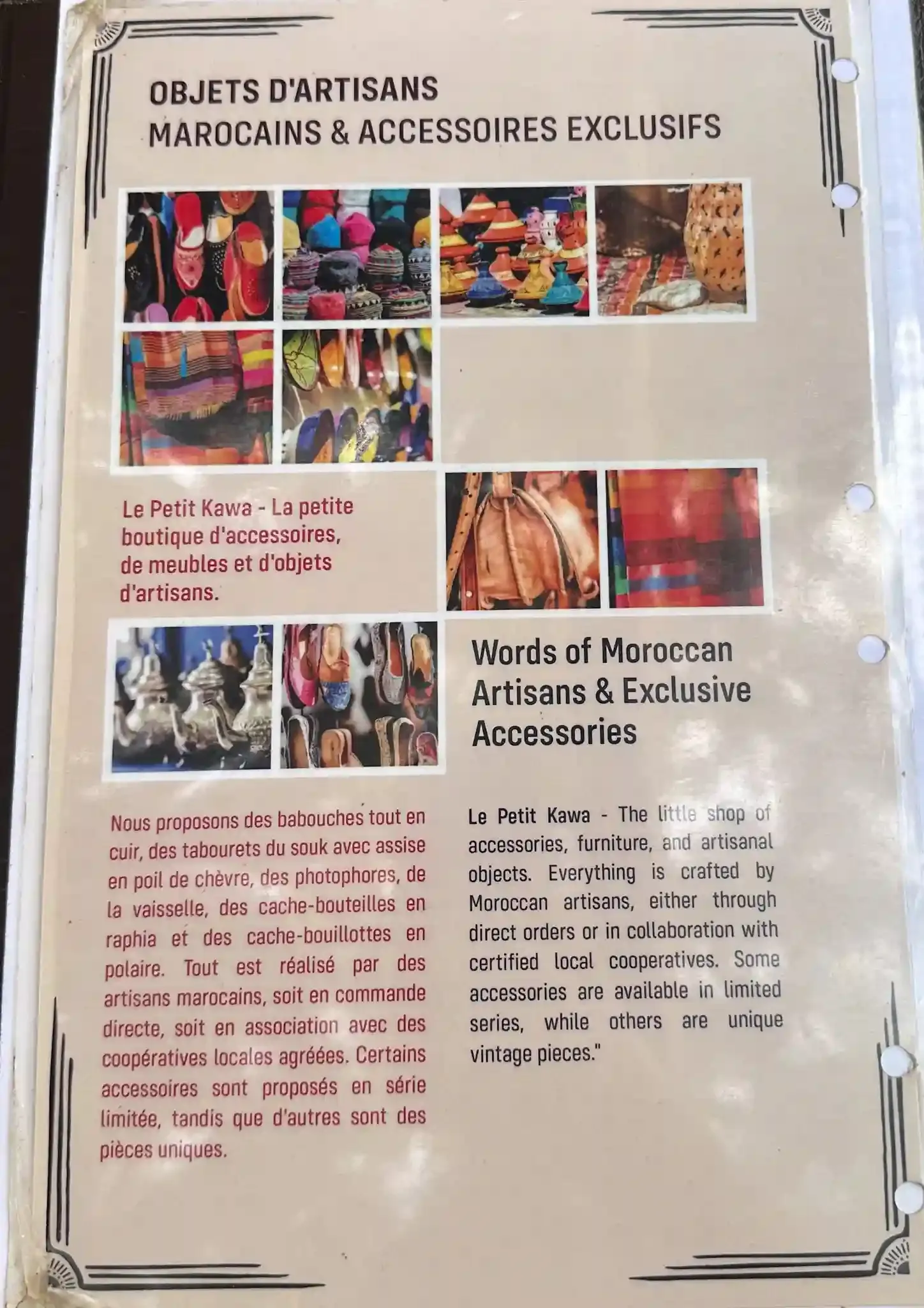 Menu page 9