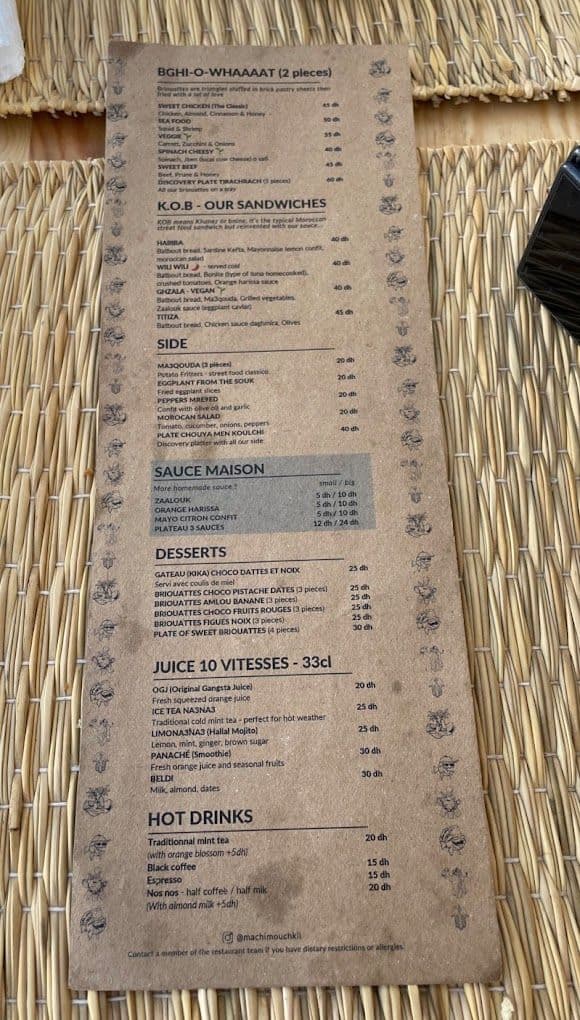 Menu page 2