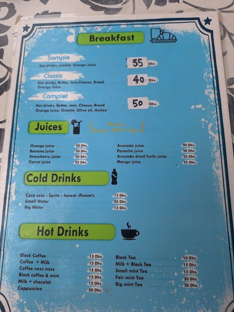 Menu page 1