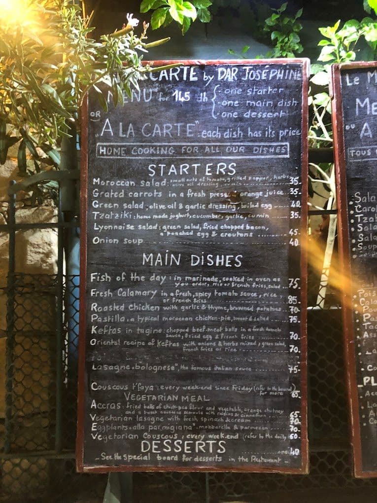 Menu page 1