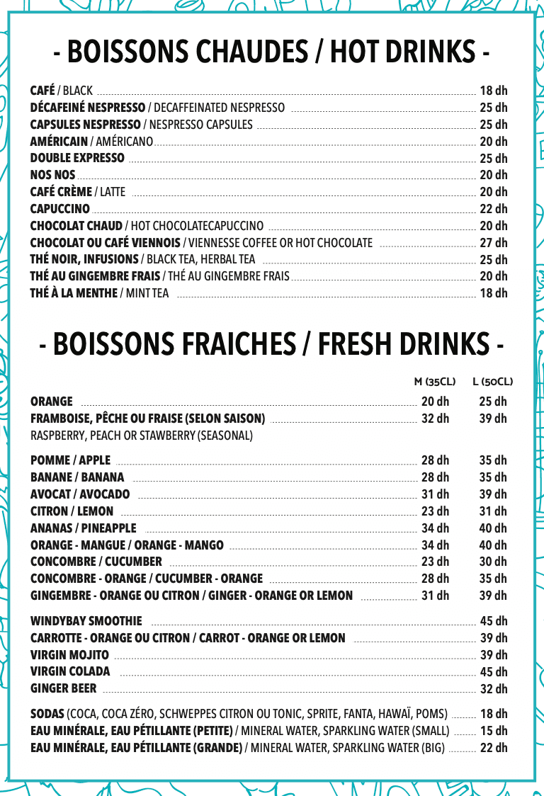 Menu page 1