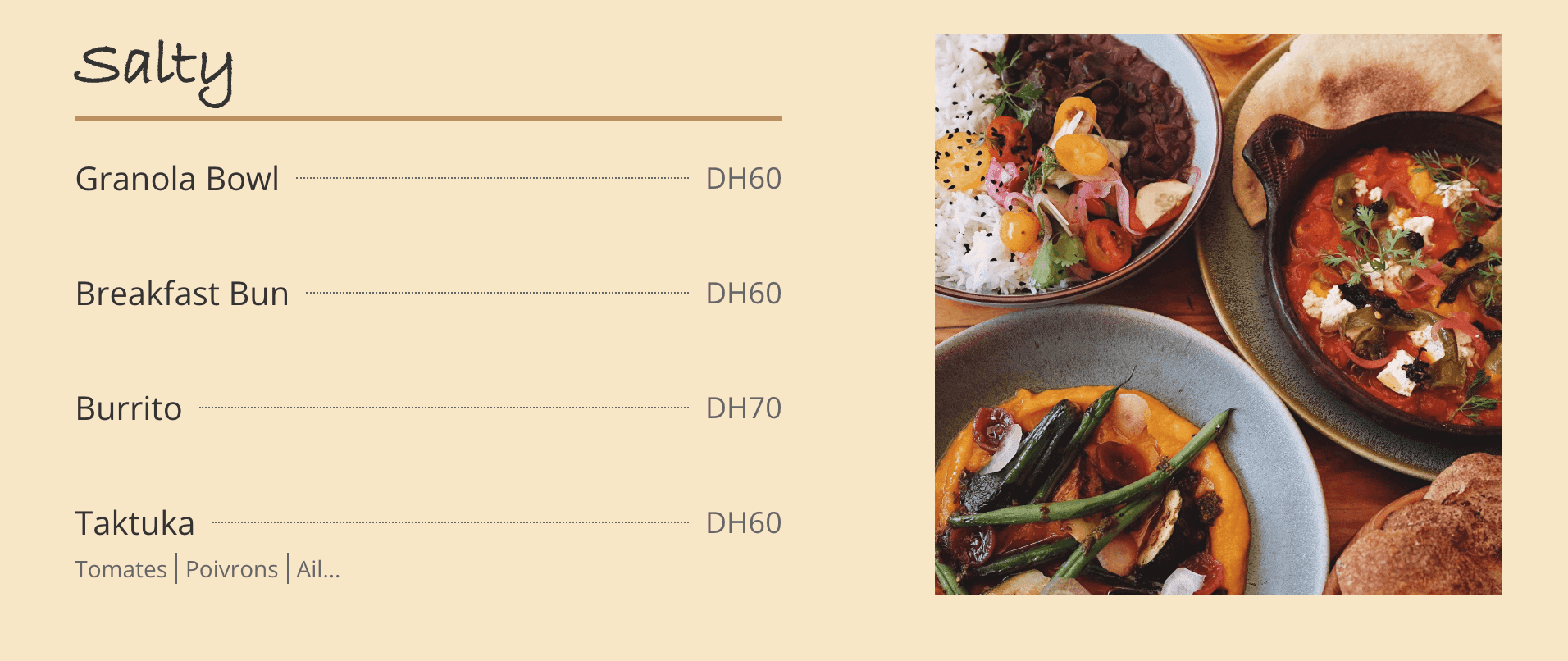 Menu page 1