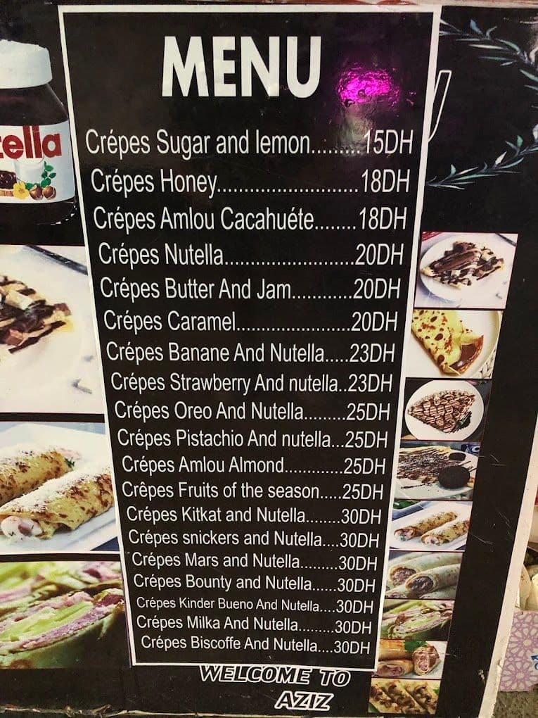 Menu page 1