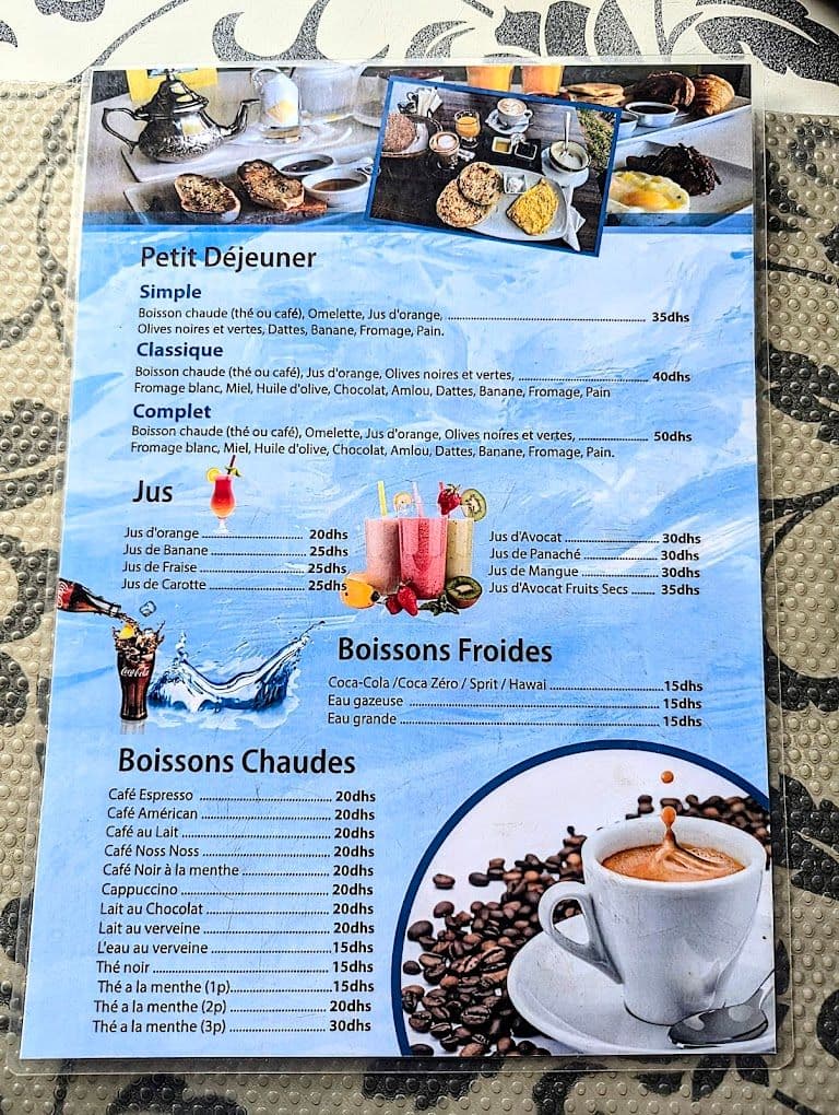 Menu page 2