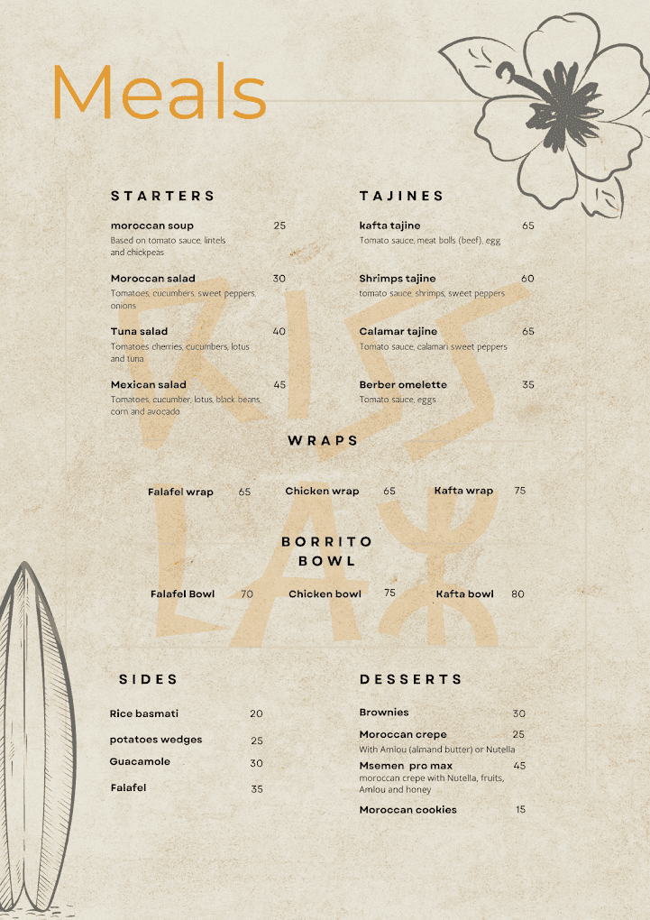 Menu page 1