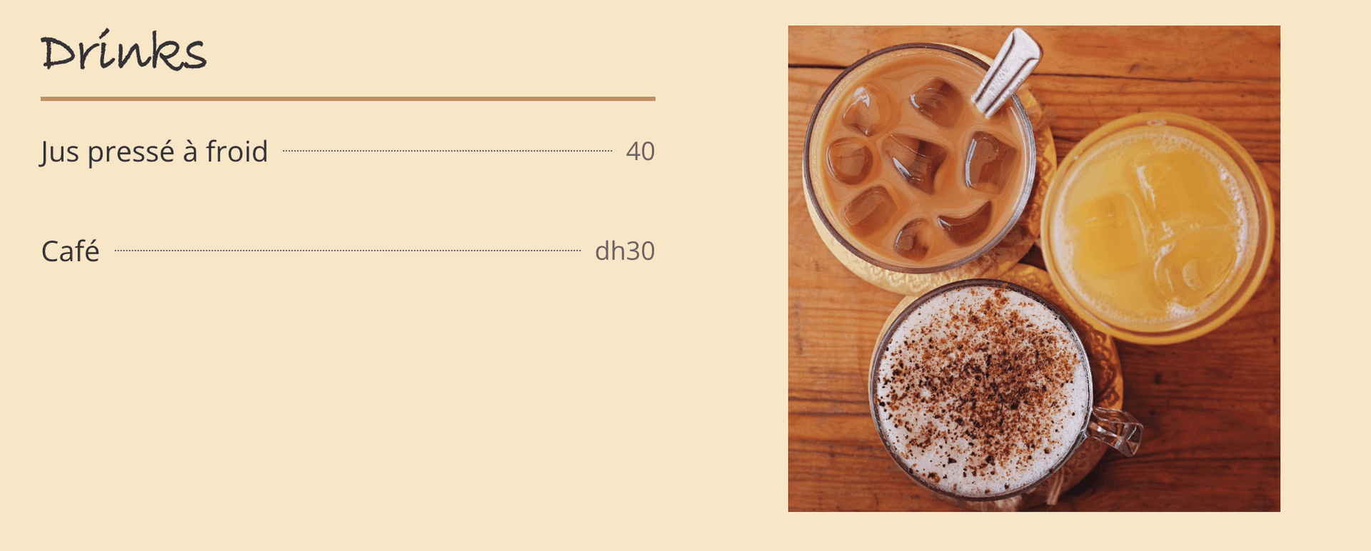 Menu page 3