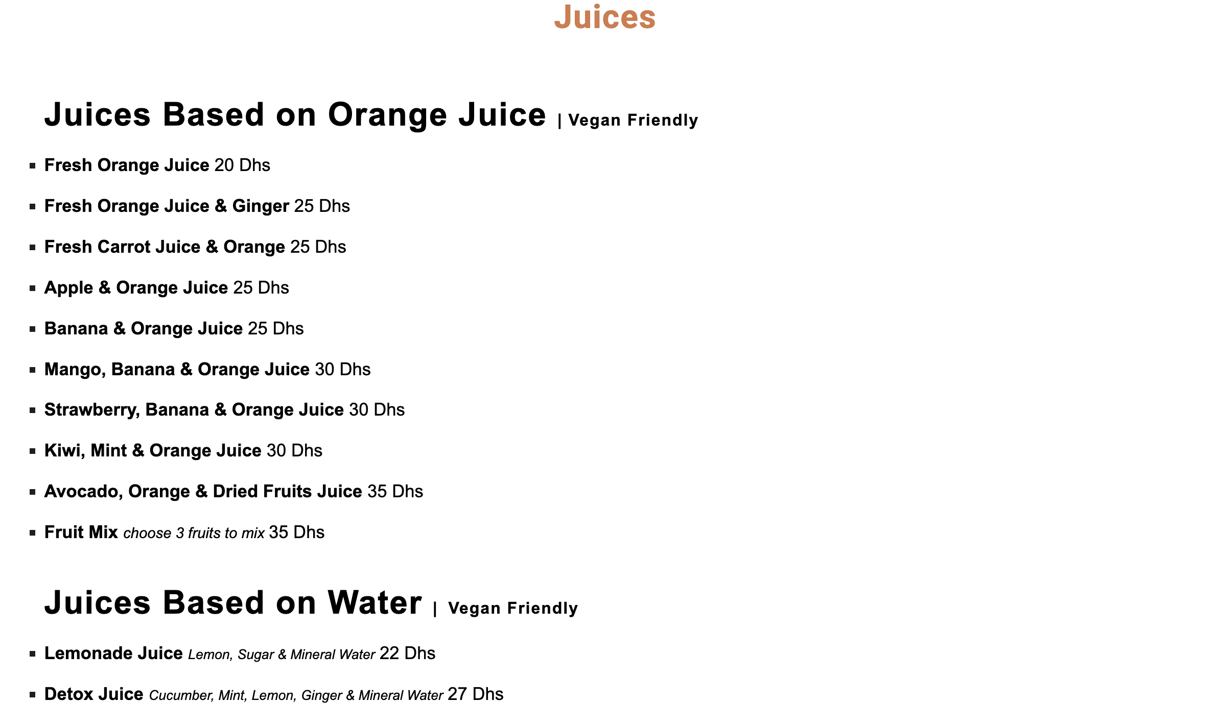 Menu page 9