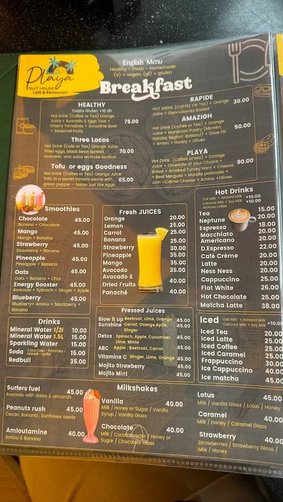 Menu page 8
