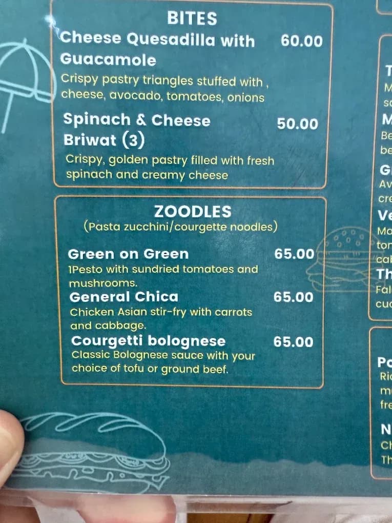 Menu page 9