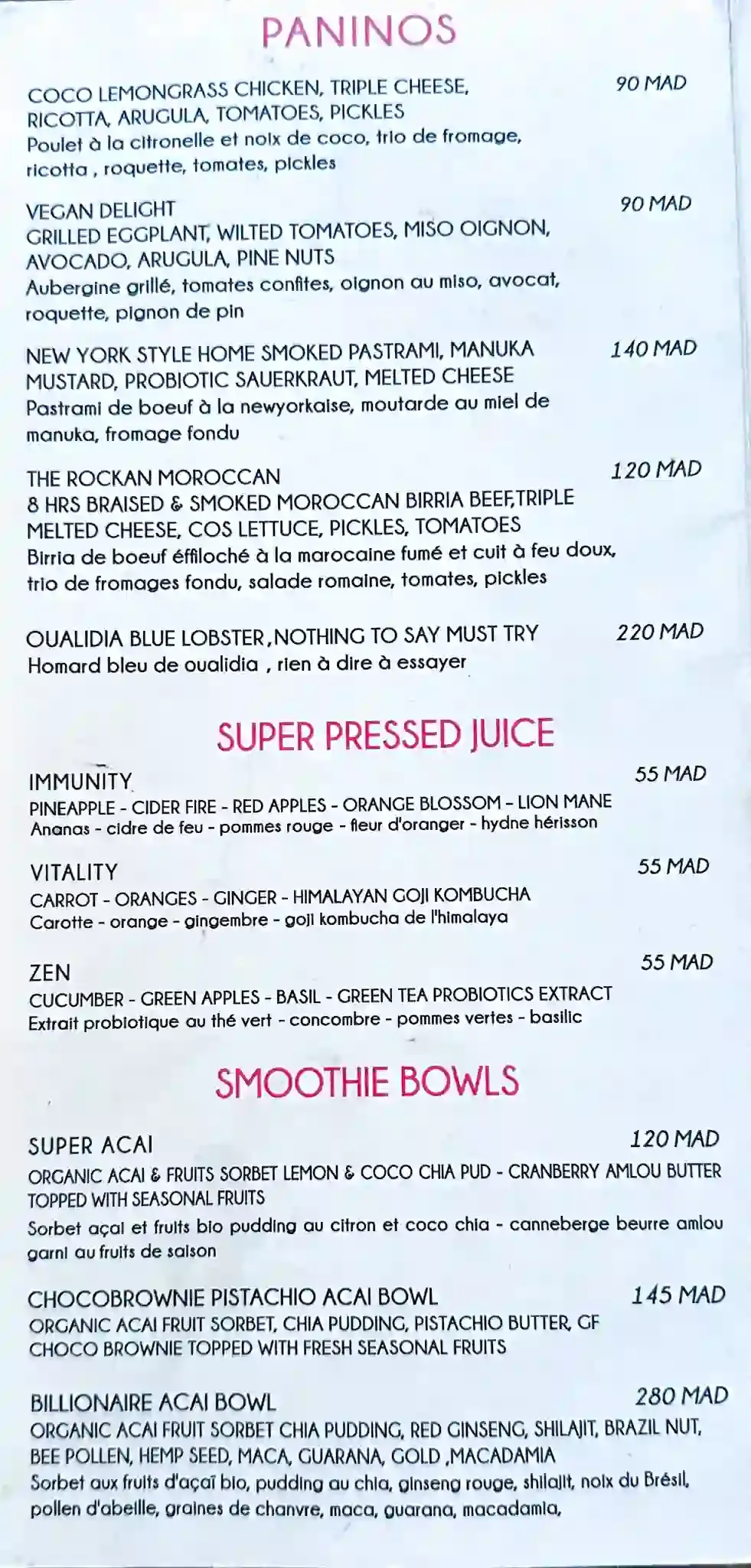 Menu page 2