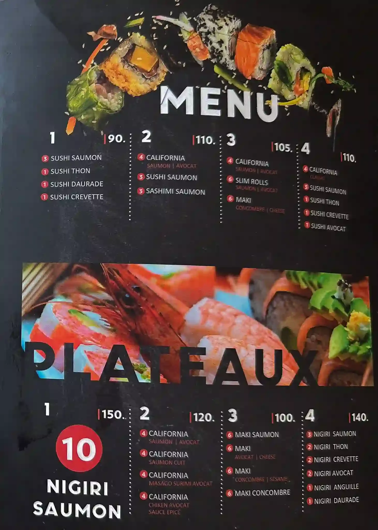 Menu page 9